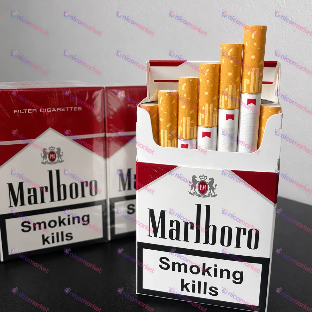 Marlboro Red KS Золоте Кольцо (флажок)